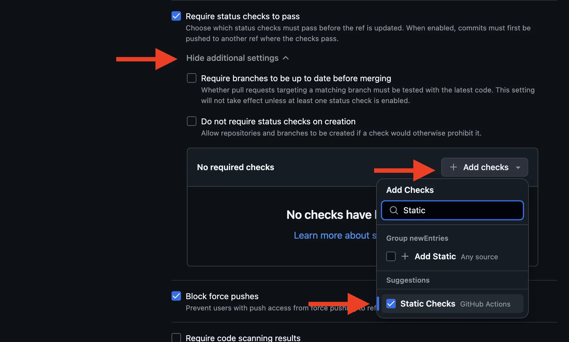 Require static checks