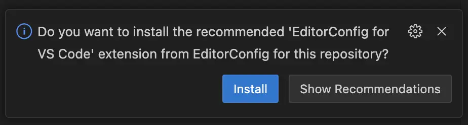 VS Code Recommended Extension